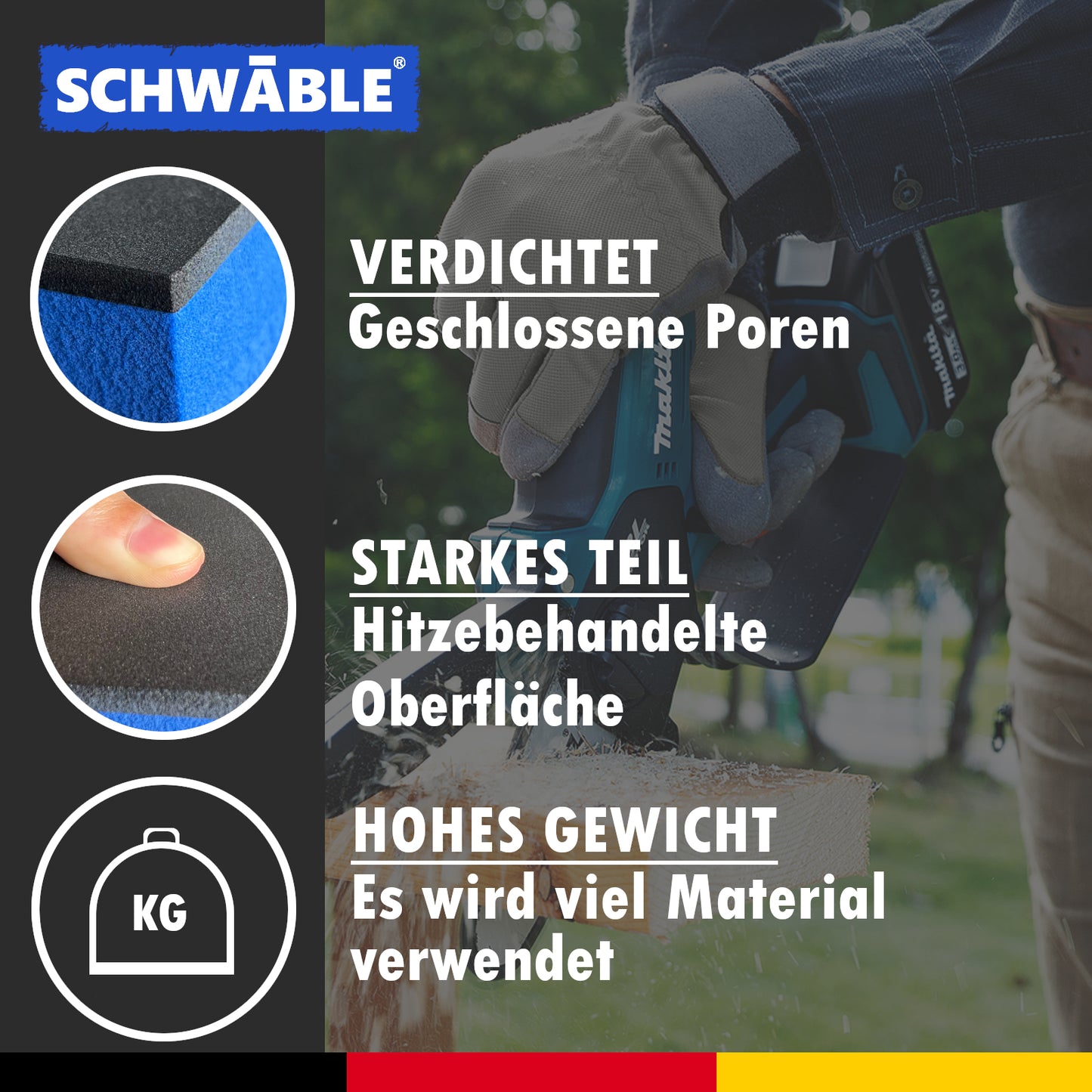 SCHWÄBLE Schaumeinlage Schaumstoffeinlage Bosch 18V Akku-Exzenterschleifer GEX18