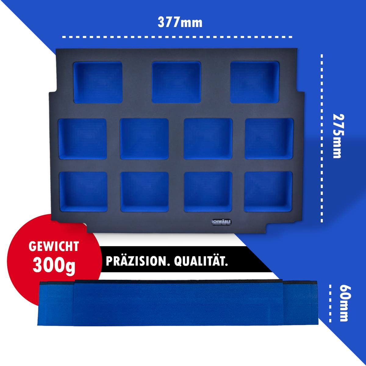 SCHWÄBLE® Schaumeinlage Schaumstoffeinlage für Makita Akku Akkus 11x 3-6Ah