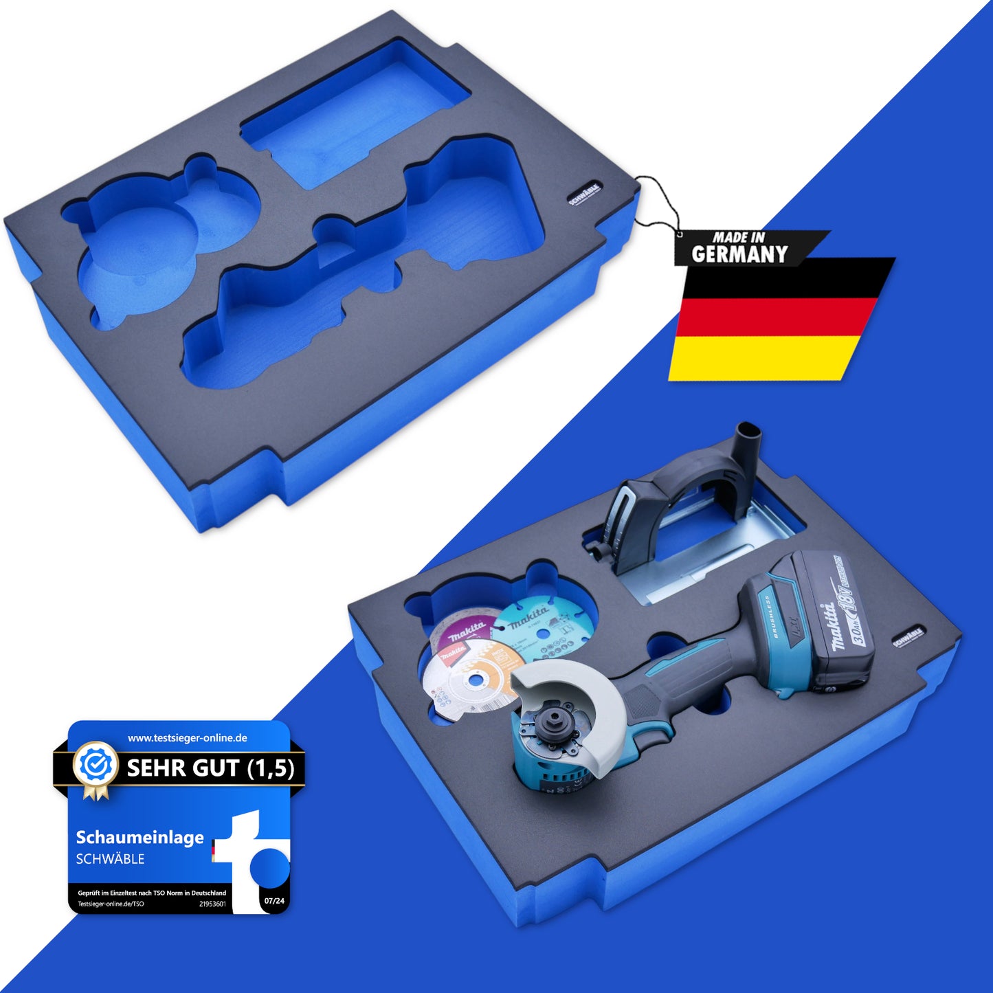SCHWÄBLE Schaumeinlage Schaumstoffeinlage f. Makita Akku-Winkelschleifer DMC300