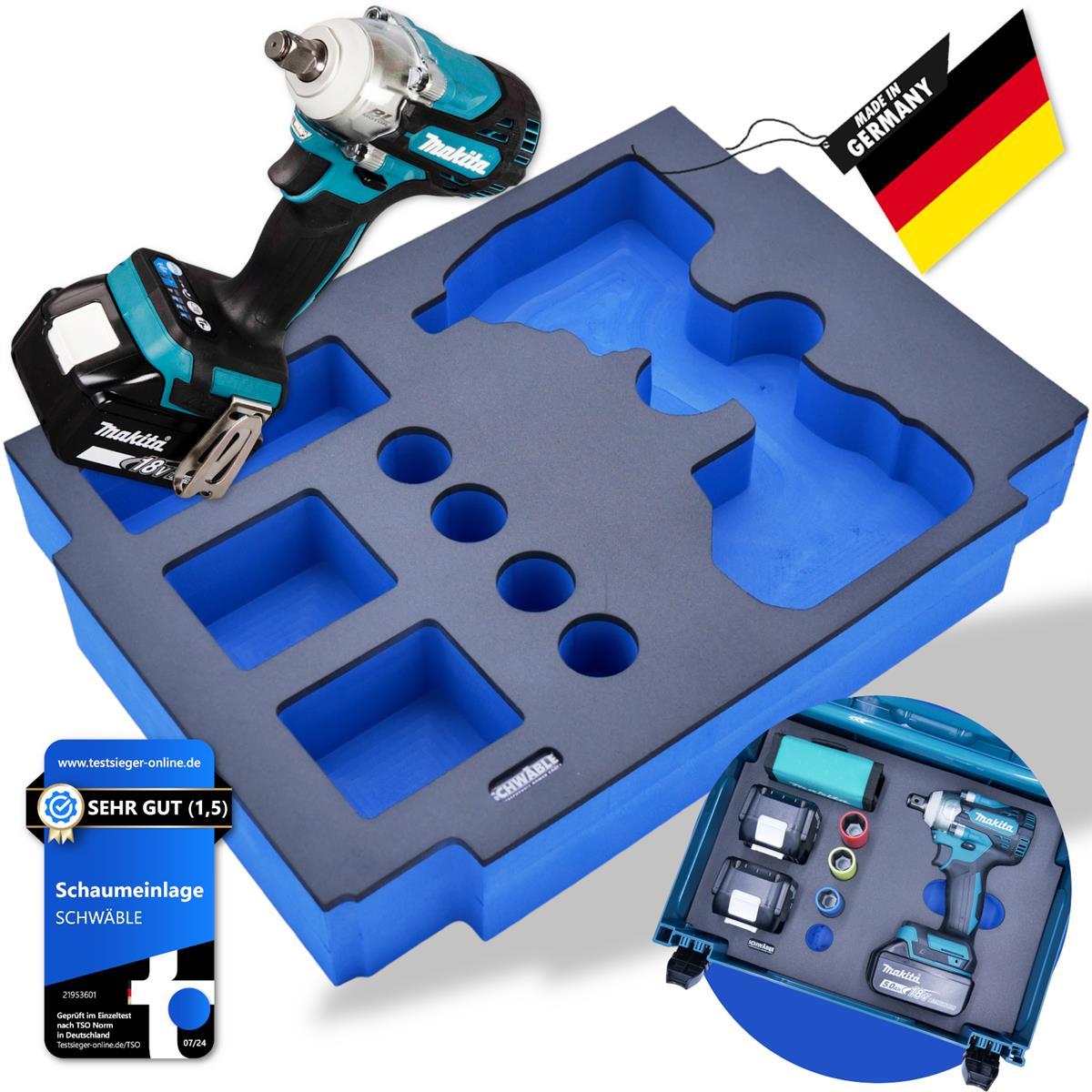 SCHWÄBLE® Schaumeinlage Schaumstoffeinlage für Makita Schlagschrauber DTW300 301
